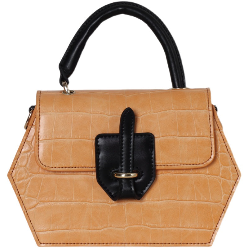 Niche women’s new simple fashion all-match candy color small square bag portable shoulder lock crossbody bag