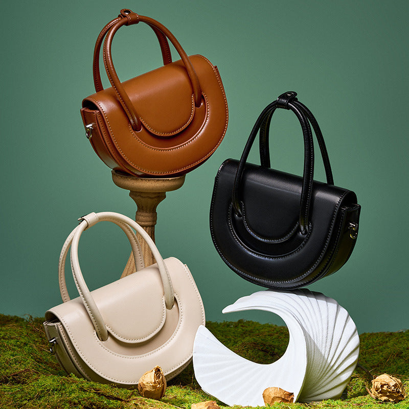 Designer Bag Genuine Leather Luxury Women Bag Saddle Handbag for Young Ladies Cross Body Bag