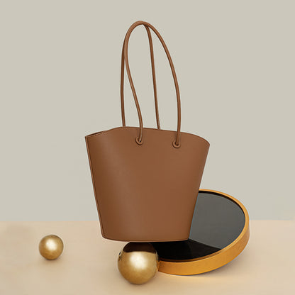 New Bag High capacity genuine leather  tote bag fashion casual shoulder 2 pieces