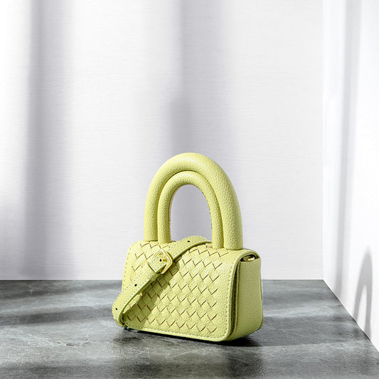 Niche Design Handwoven Bag Simple Small Bag Exquisite Handbag Lipstick Bag