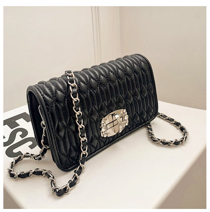 Women’s bag 2026 fashionable new fashion wrinkle chain Diamond Purse
