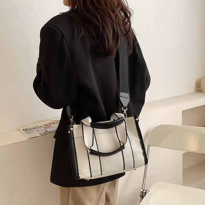Simple Canvas Tote Bag Women’s 2026 New Fashion Handheld Crossbody Bag
