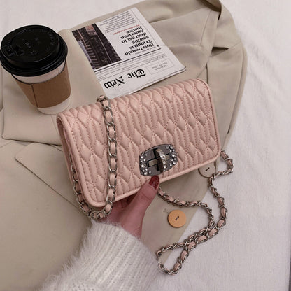 Women’s bag 2026 fashionable new fashion wrinkle chain Diamond Purse