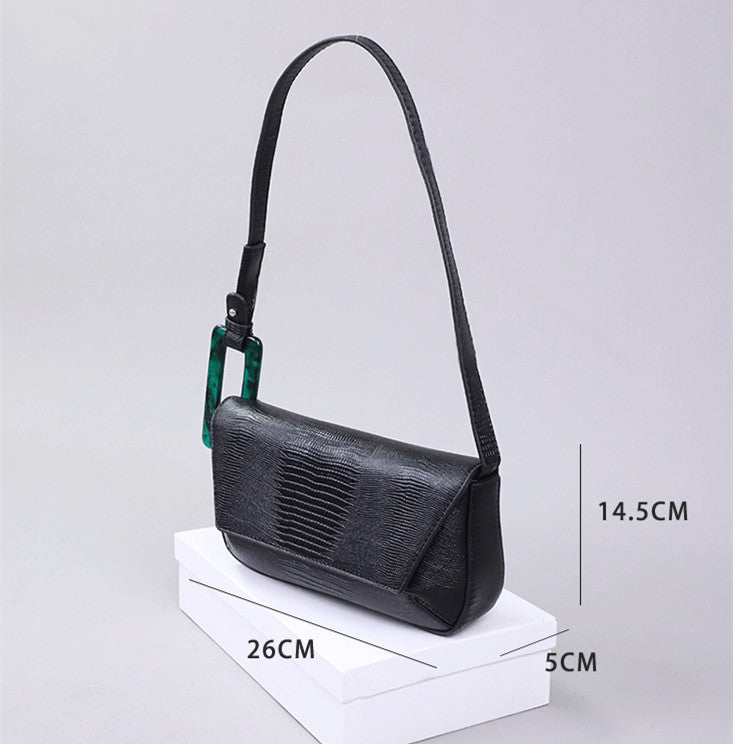 Ladies Chic Bag Special Resin Decoration Design Fashion PU Leather Square Shoulder Bag for Women Handbag