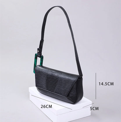 Ladies Chic Bag Special Resin Decoration Design Fashion PU Leather Square Shoulder Bag for Women Handbag