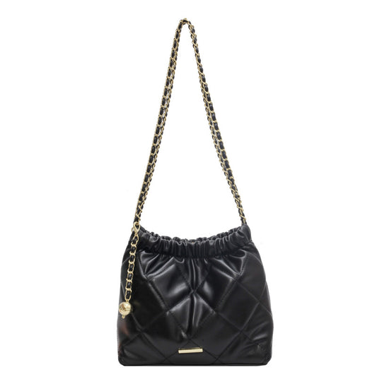 Women’s tote bag 2026 summer new fashion casual single shoulder bag Ladies designer bag quilted PU leather with chain