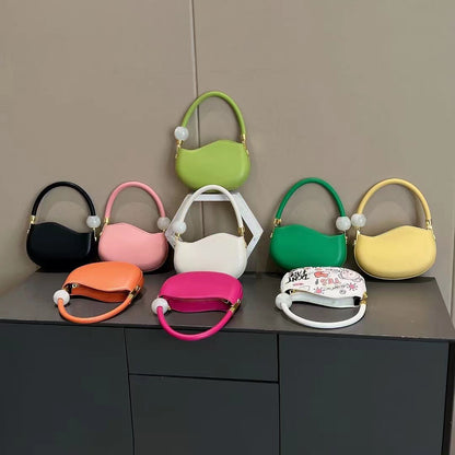 New pea bag 2026 niche design handbag trend personality candy color one-shoulder diagonal women’s bag