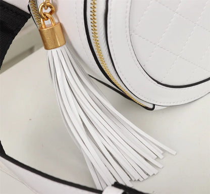 Black Leather Round Trending Designer Luxury Brand Bags Women Handbags Ladies