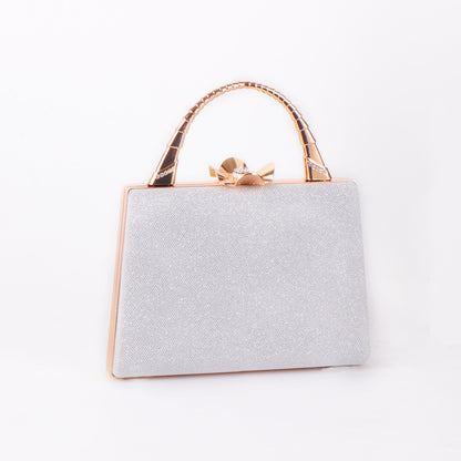 Vintage Shining Pu Clutch Bag Chain Evening Purses for Wedding Party