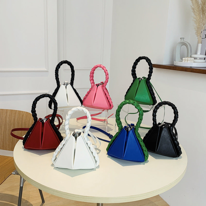 New Color Folds Designer Petal Bucket Handbags Women Clutch Purse Lady Famous Brand Weaving Handle Tote Bags Femme