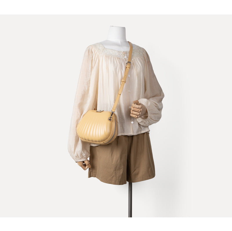 2026 popular bag woman Korean style cross-body bag shell shape cute small bag