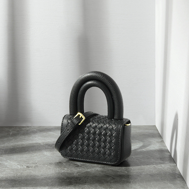 Niche Design Handwoven Bag Simple Small Bag Exquisite Handbag Lipstick Bag