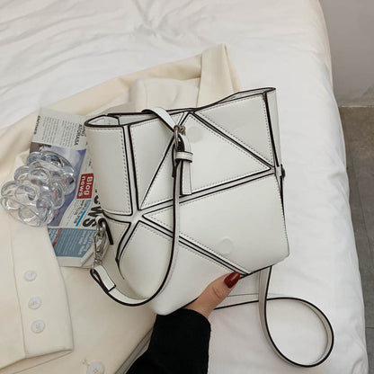 Solid Color Girl PU 2 Pieces Handbag Set Crossbody Small Tote Bags Women’s Shoulder Bag Purses