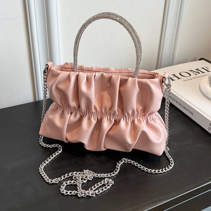 2026 Hot Selling Chain Handbag Woman Simple Wrinkled Cloud Bag Cross-body Women’s Small Tote Bag PU Single Guangdong Srl 3 Pcs