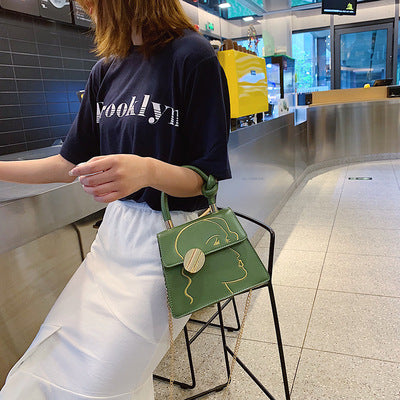 Fashion Knot Top-handle Character Printed Solid Color PU Leather Women Crossbody Handbag 2026