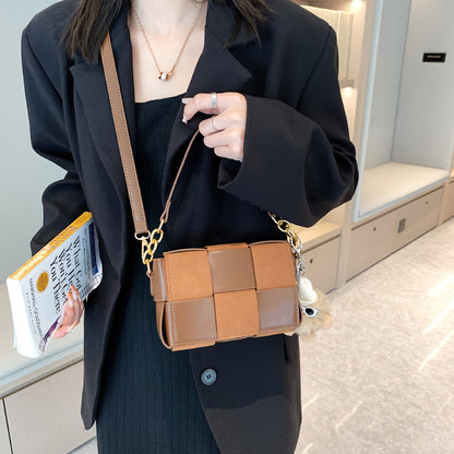 Women Designer  Hand Bag Trendy Woven Small Square Bag Crossbody Purse Hand Bag for Woman