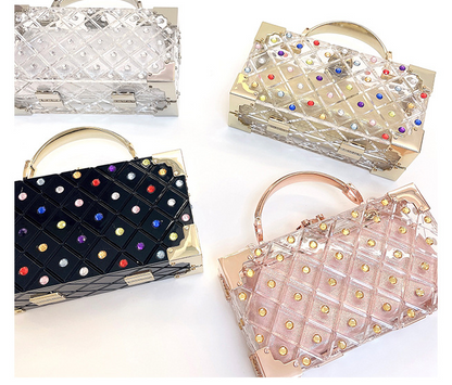Crystal Clutch Beaded Rhinestone Purse Wedding Party Handbag Ladies Purses Women Bags and Clutches