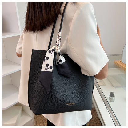 2026 Women’s Tote Bags with Printed Vegan Leather Lady Handbag Shoulder Tote Bag Sets