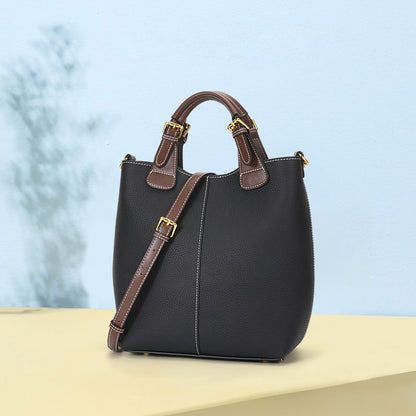 high quality Latest Bucket 2 In 1 Bag Sets Designer Women Leather Litchi grain Handbag