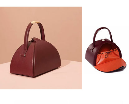 Bag women new trend box crossbody PU leather half round bag handbag shoulder trendy bag for ladies