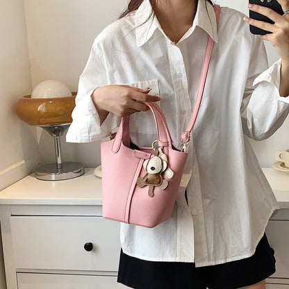 2026 spring basket women’s bag Korean style bucket bag all-match shoulder messenger tote bag