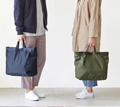 New Korean style fashion large capacity reusable Nylon bag travel fitness college student shoulder tote bag