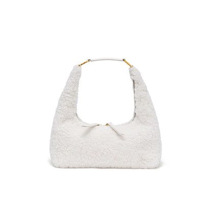 2026 Designer High Quality Cute Lamb Fur Hand Bag Crossbody Chain Bag for Ladies Soft Fluffy Lambwool Shoulder Bag