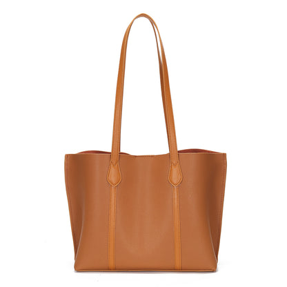 Minimalist Tote Bags With Purse Big Handbags for Women Genuine Leather Shopping Shoulder Bags