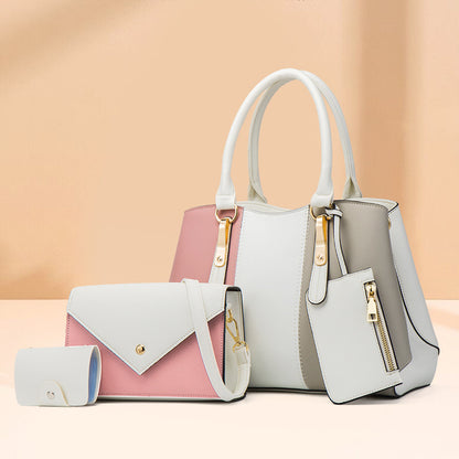 Stitching Handbags For Ladies Shoulder Bags Large Capacity Women Hand Bags 4 in 1