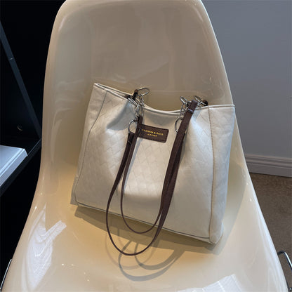 Bag women’s big-capacity Korean style fashion shoulder bag 2026 new women’s soft leather shopping tote bag trendy