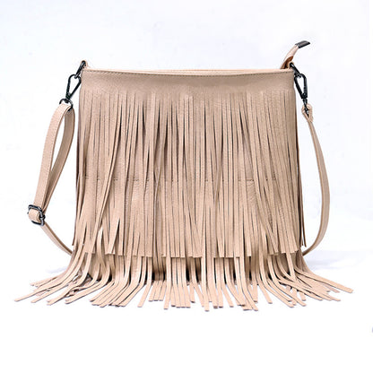 women’s hobo bag lady fashion tassel bag shoulder straddle bag