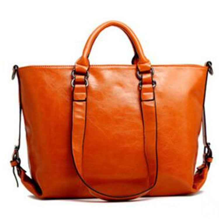 2026 new style oil wax leather bag fashionable handbag hobo shoulder messenger bag