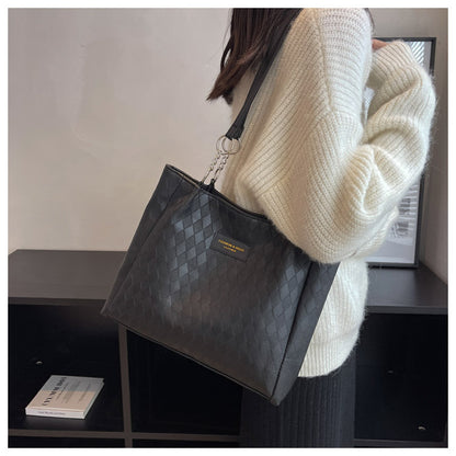 Bag women’s big-capacity Korean style fashion shoulder bag 2026 new women’s soft leather shopping tote bag trendy