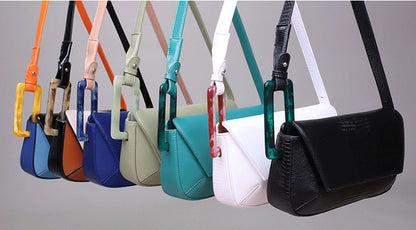 Ladies Chic Bag Special Resin Decoration Design Fashion PU Leather Square Shoulder Bag for Women Handbag