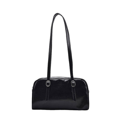 2026 Boston Bag Women Shoulder Bag Oil Wax Leather Fashion Underarm Women’s Hand Bag