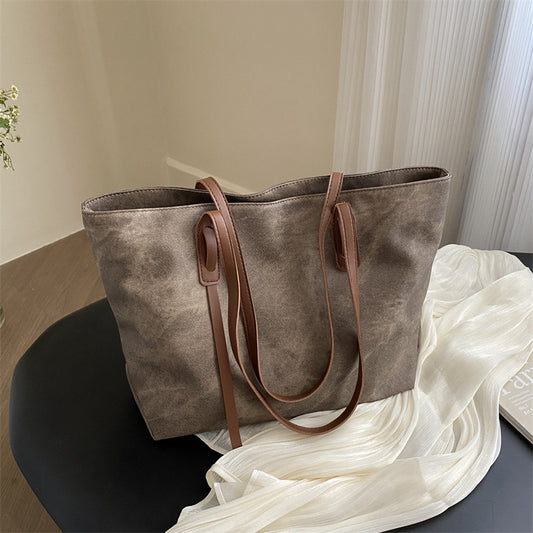 Women’s Canvas Tote Bag Retro PU Blocking Large Capacity Shoulder Date Shopping Bags Work Travel Hobo Bag