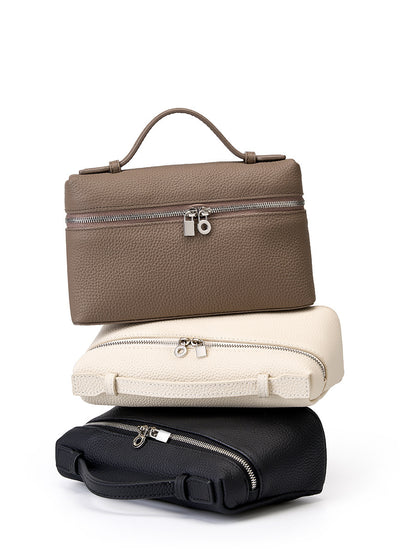 New Designer Real Leather Cowhide Linen Box Clutch Tote Women’s Crossbody Shoulder Bag Purse Cute