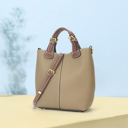 high quality Latest Bucket 2 In 1 Bag Sets Designer Women Leather Litchi grain Handbag