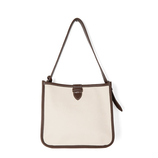Hot Korean Style Ladies Canvas & Pu leather Shoulder Bag Women Handbag With Small Pouch