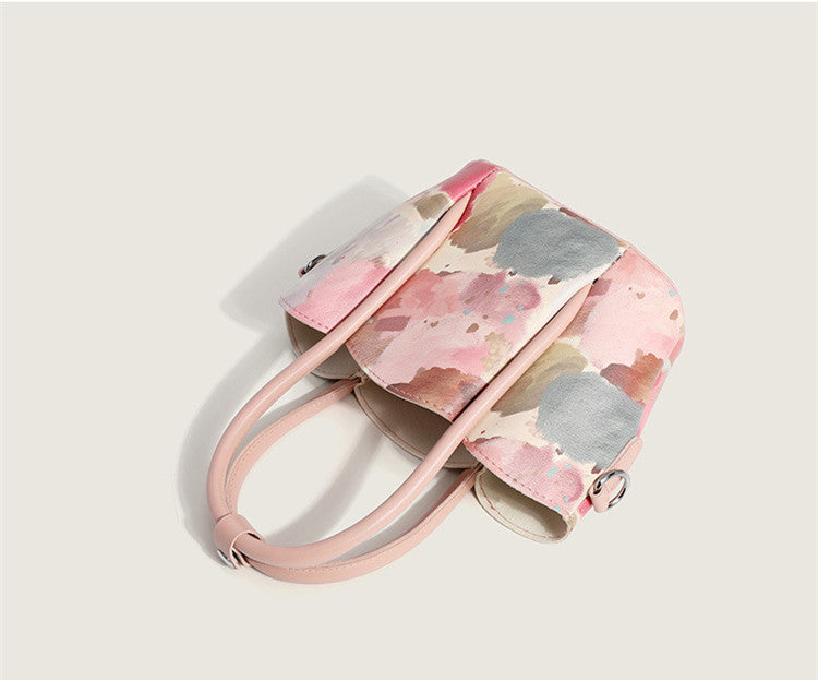 New Trendy Floral Printing Bag All-match Women Hand Bag Sets High Quality Soft PU Leather Ladies Crossbody Bag