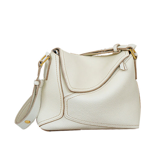 Women’s bag full grain cowhide leather shoulder tote bag armpit bag fashion simple style for ladies