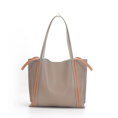 Double sided genuine cow leather bag for ladies new trendy shoulder tote bag luxury women’s handbag