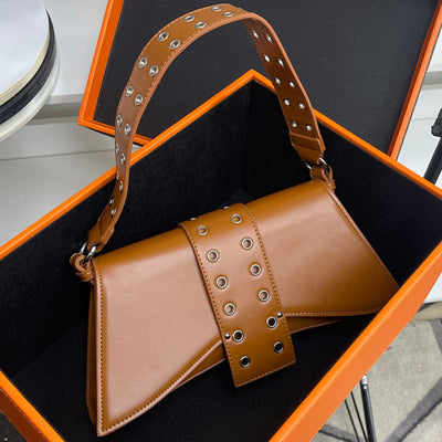 Trapezoid Dumpling Shoulder Bags 2026 Designer Hollow Strap Armpit Purses Ladies Underarm Luxury Silver Handbags for Women