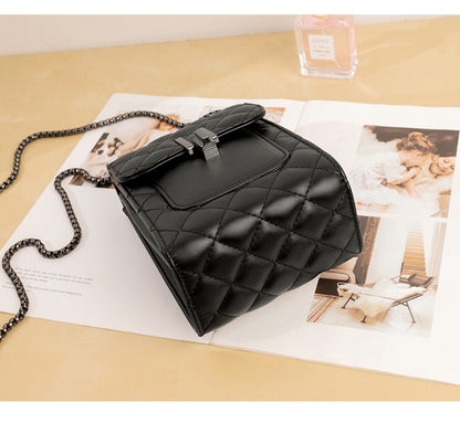 Black bag new shoulder slanting cell phone bag lingge woman bag