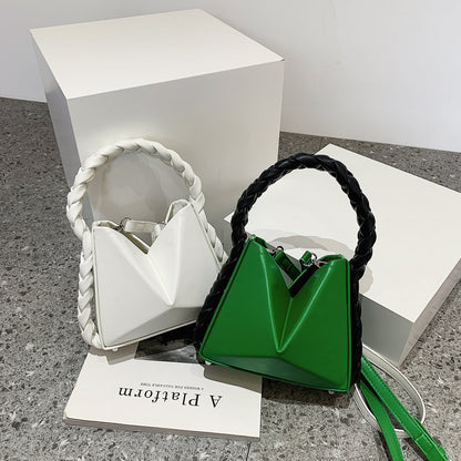 New Color Folds Designer Petal Bucket Handbags Women Clutch Purse Lady Famous Brand Weaving Handle Tote Bags Femme
