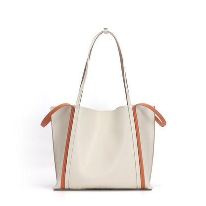 Double sided genuine cow leather bag for ladies new trendy shoulder tote bag luxury women’s handbag