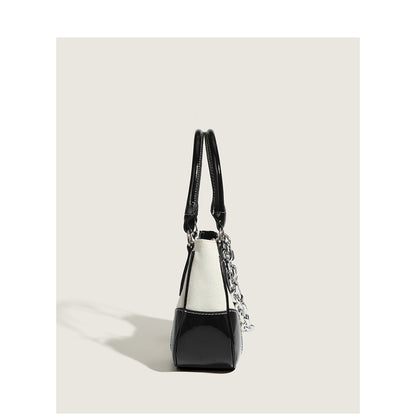 Fashionable canvas handbag casual bag women’s new 2026 patent canvas shoulder bag