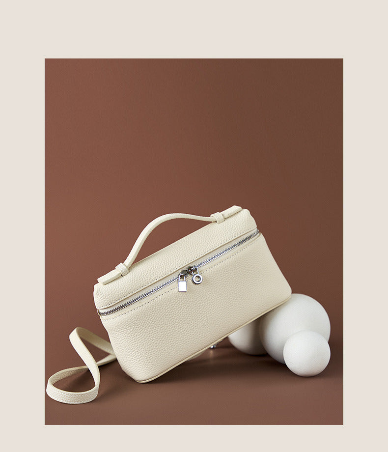 New Designer Real Leather Cowhide Linen Box Clutch Tote Women’s Crossbody Shoulder Bag Purse Cute