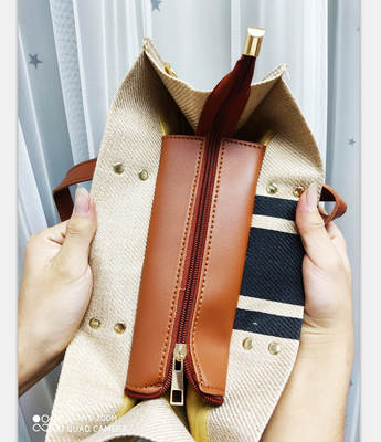 Women Stripe Canvas Bags Handbag Casual Female Tote Ladies Shoulder Bag Large Messenger Bag