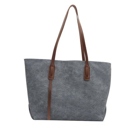 Women’s Canvas Tote Bag Retro PU Blocking Large Capacity Shoulder Date Shopping Bags Work Travel Hobo Bag
